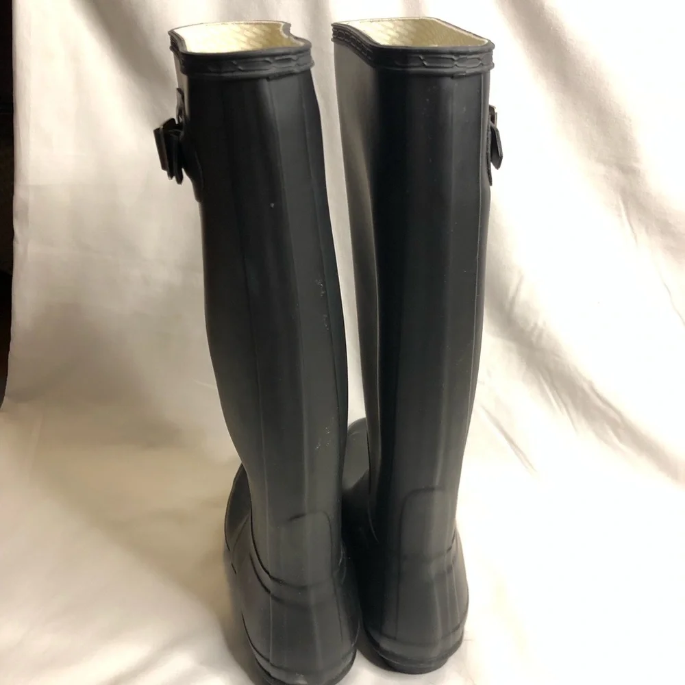 Hunter unisex tall black rain boots